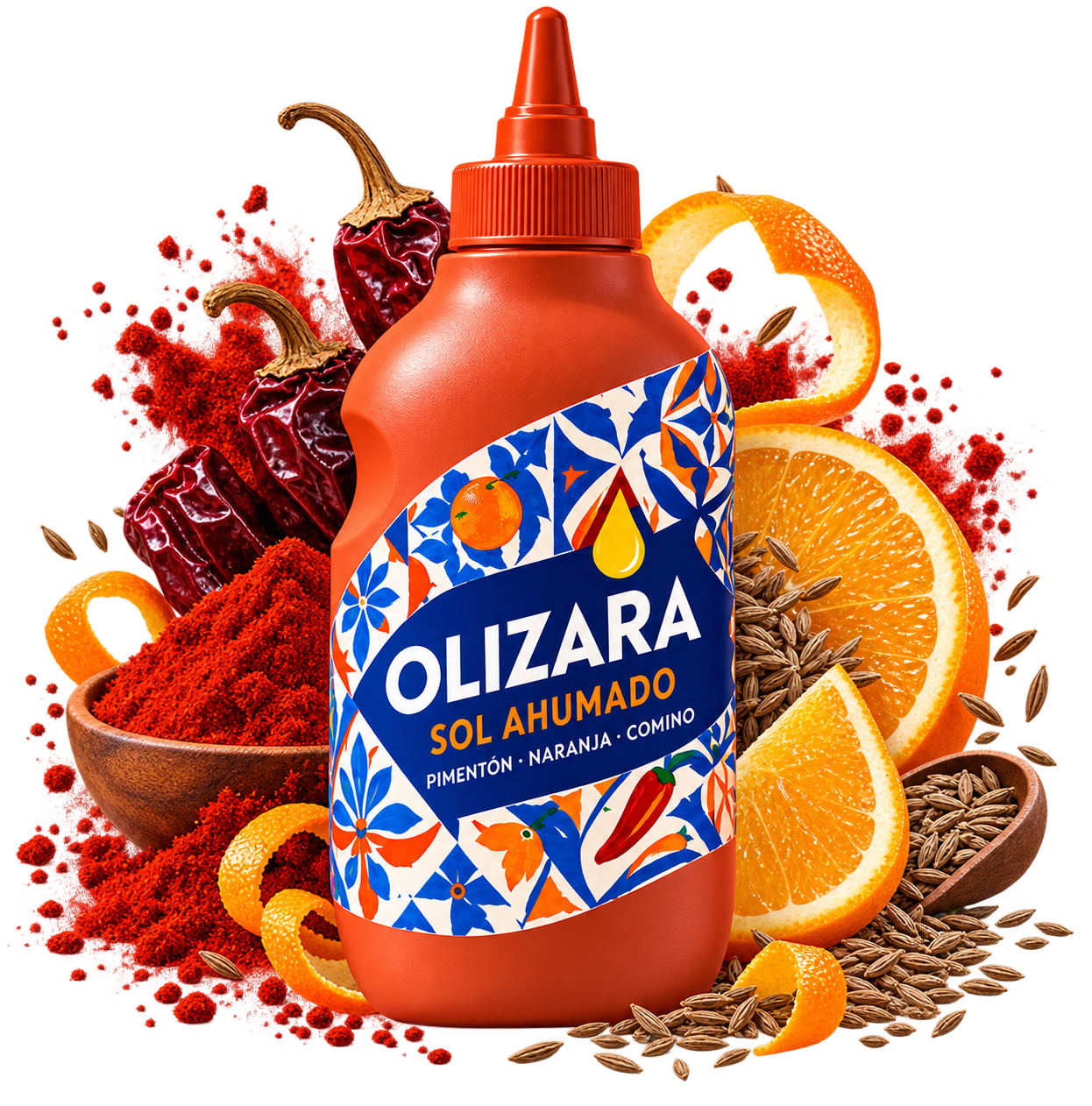 Botella naranja OLIZARA Sol Ahumado